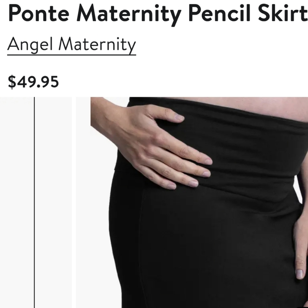 Black Knee-Length Pencil Skirt for Work
